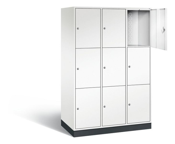 C+P XL-Schließfachschrank Intro, H1950xB1220xT590mm, Farbe: Verkehrsweiß, 8370-303 S10103