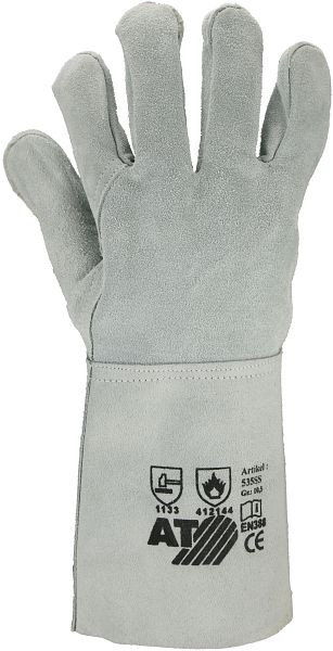 ASATEX Schweißer-Handschuhe - Rindleder, Material: Rindspaltleder, Stulpe, 35 cm lang, Farbe: naturfarben, VE: 120 Paar, 535SS