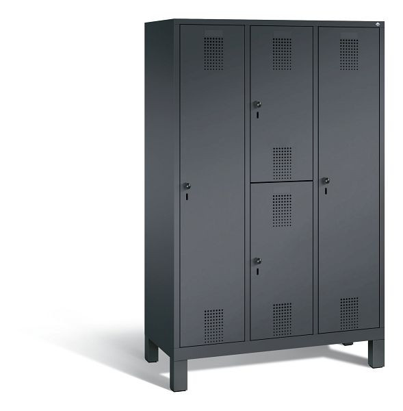 C+P Kombi-Spind Evolo, H1850xB1200xT500mm, Farbe: Schwarzgrau, 48610-32 S10022