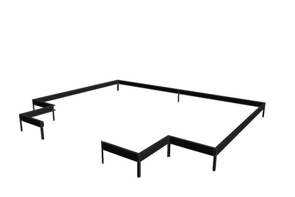 Halls Fundamentrahmen ICON Gardenhouse 6, 8.6 m² Schwarz, HR01188