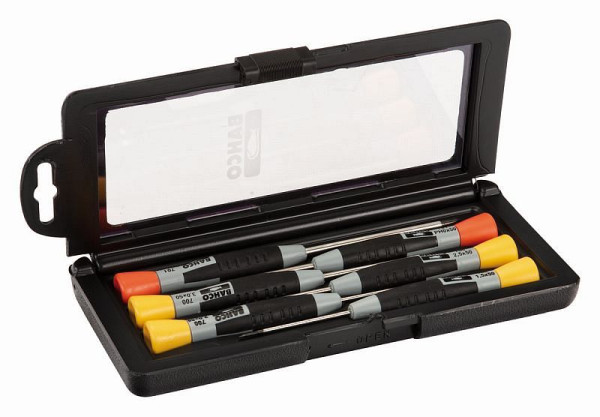 Bahco Schraubendreher-Satz für Schlitz- und Phillips-Schrauben mit Präzisionsgriff 1,5-3 mm und PH0-PH1, 6 teilig, 706-1