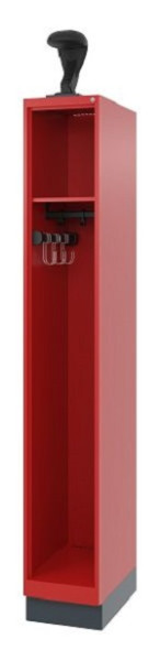 C+P Feuerwehrspind Evolo, Modell EXPERT, 1 Abteil, H1950B300T500 mm, Feuerrot, Sockel, 0491015-10 S10011