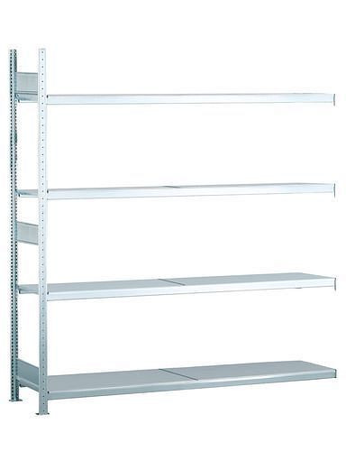 Schulte Weitspannregal mit Stahlböden, Anbaufeld, 4 Lagerebenen, Fachbreite 2000 mm, 2006 x 536 x 2500 mm, 278889