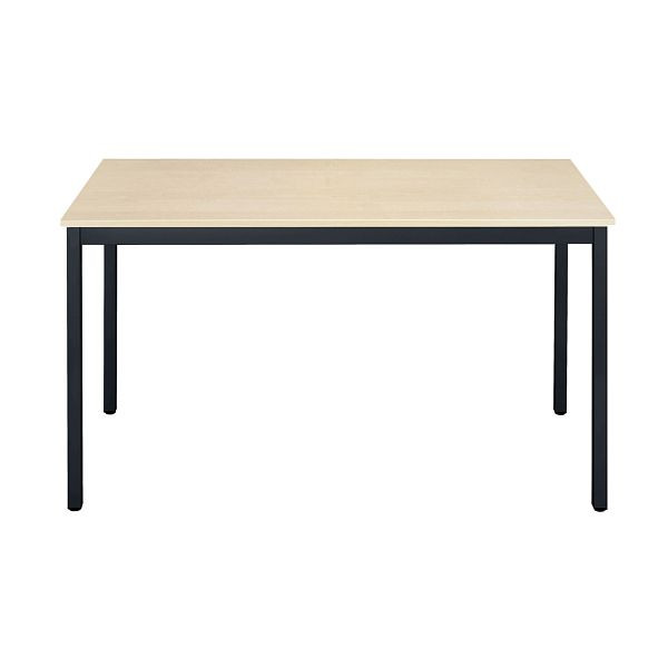 Bisley Mehrzwecktisch, Breite 1800 mm, Tiefe 800 mm, 19mm Tischstärke, 333 schwarz x MP ahorn, MT1808MP333