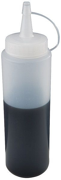APS Quetschflasche, Ø 5 cm, Höhe: 18 cm, 0,2 Liter, Polyethylen, transparent, mit Schraubdeckel, 93154