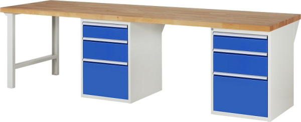 RAU Werkbank Serie 7000 - Modell 7508-8, B3000 x T900 x H840 mm, 13-7508A8-309B4S.11