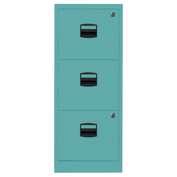 Bisley Home Hängeregistraturschrank PFA, 3 HR-Schubladen, 659 aquamarin, PFA3F659