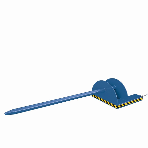 Eichinger Industrie Tragdorn Aufnahme über Gabelzinken, 2000 kg, 2800 mm, Dorn Durchmesser 110 mm, enzianblau, 20870500000097