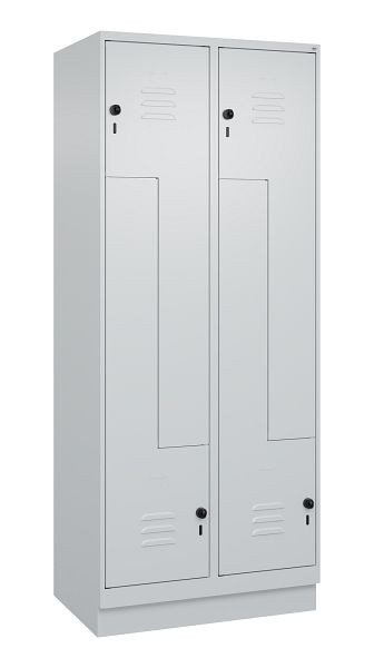 C+P Z-Spind Classic PLUS, C Z-Spind, Classic PLUS, Sockel, 4 Abteile, 1950x800x500mm, 7035/7035, Drehriegel, 080023-224 S10009