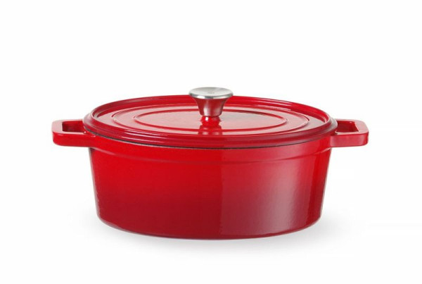 Hendi Emaillierter Gusseisentopf, 4,4L, Rot, 365 x 290 x 115mm, 626849