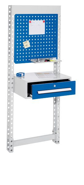 Kappes ErgoPlus Steharbeitsplatz, H 1770 x B 670 mm, RAL 7035 Wandmodul einseitig, 7303.00.0013