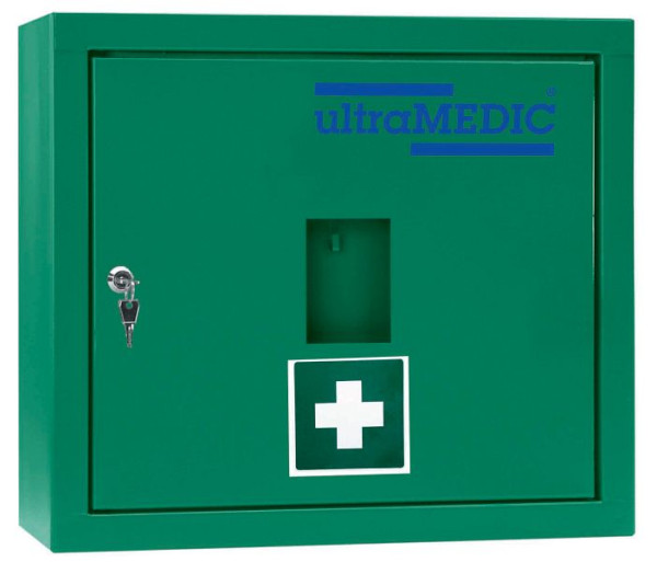 ultraMEDIC Anbau-Verbandschrank ultraTOP-LOCKER "022", mit Füllung DIN 13157, grün, SAN-0060-GRÜ