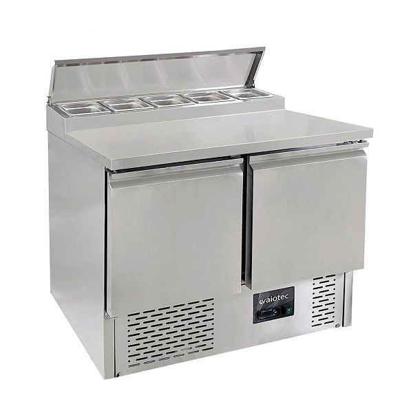 Vaiotec EASYLINE Zubereitungstisch Mini 700 / 2-fach für 5x GN 1/6, 90x70x97 cm, 10582
