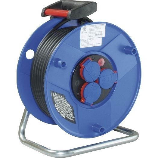 JÄGER DIREKT Kunststoff-Kabeltrommel 25m H07RN-F 3G2,5 qmm schwarz, 394.225