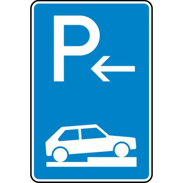 Stein HGS Parken auf Gehwegen halb quer zur Fahrtrichtung rechts (Anfang) Nr. 315-76, 420 x 630 mm, RA1, Alform, 315-76-112