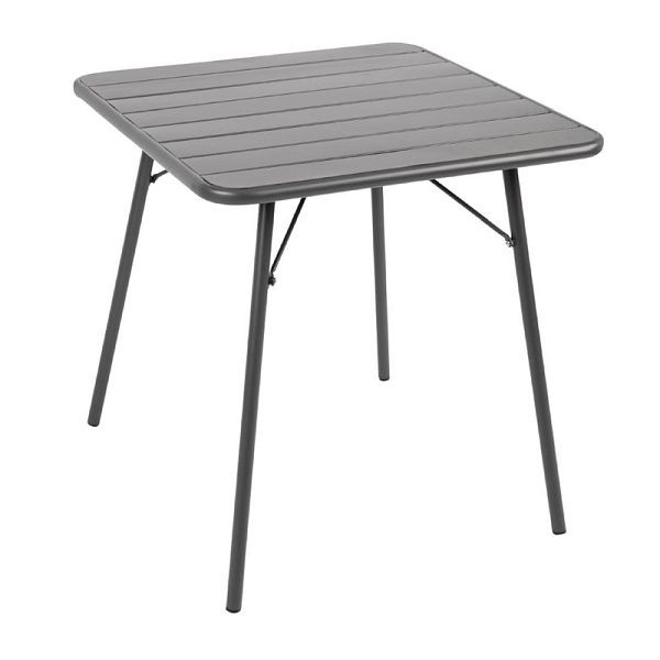 Bolero viereckiger Bistrotisch Stahl grau, 70 cm, CS730