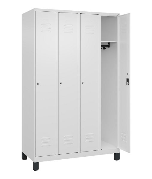 C+P Spind Classic PLUS, Füße, 4 Abteile, 1950x1200x500mm, 9016/9016, 080010-40 S10029