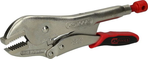 KS Tools Gripzange mit Easy-Release, gerade Backen, 50mm, Länge 250mm, 115.3012