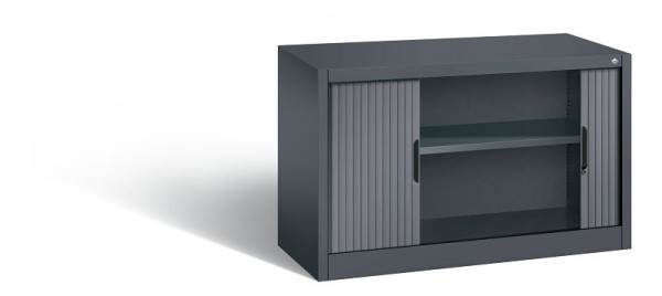 C+P Rollladenschrank Omnispace, H720xB1200xT420mm, Farbe: Schwarzgrau, Griffmulde, 1 OH, 3253-00 S10071
