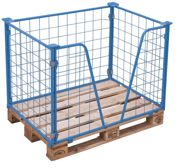 VARIOfit Palettenaufsatz Typ 63, Innenmaße: 1.160 x 760 mm, RAL 5012 lichtblau, Nutzhöhe: 800 mm, pa-080.023