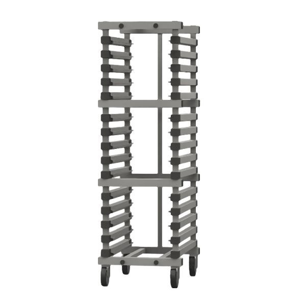 REA Grey Regalwagen EN (600x400mm) 15 Etagen, Hochwertiger Kunststoff, 307.298