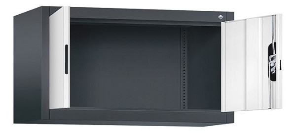C+P Aufsatzschrank Acurado, H500xB930xT400mm, Farbe: Schwarzgrau / Verkehrsweiß, Muldengriff, 9264-000 S10159