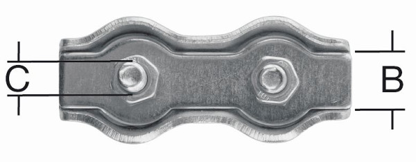 Vormann Duplexklemmen bis 3 mm, verzinkt, VE: 10 Stück, 007900753AV