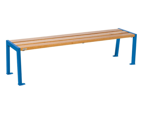Procity Sitzbank Ohne Rückenlehne Silaos 1800 mm, Holz & Stahl, helle Eiche/RAL 5010, 209632.5010.CHEC