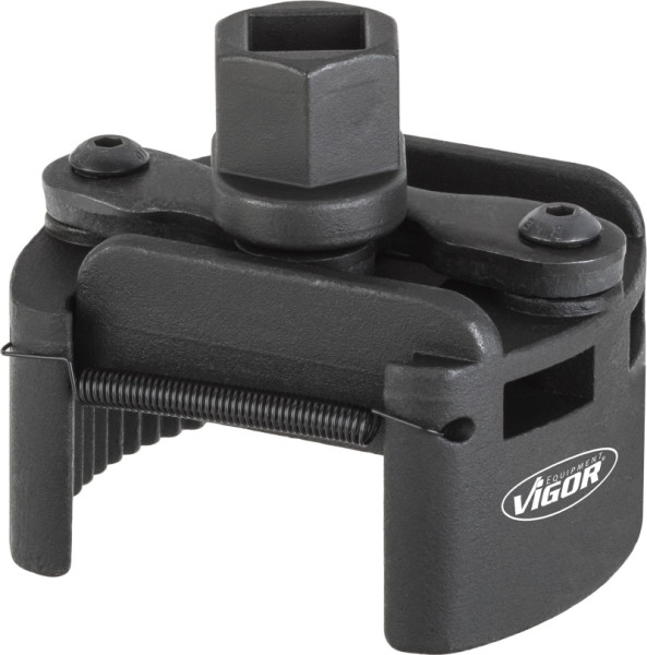 VIGOR Ölfilter-Spannschlüssel, 60 - 80 mm, universal, Außen-Sechskant 21 mm, Vierkant hohl 12,5 mm (1/2 Zoll), 60 - 80, V4413