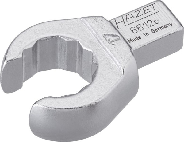 Hazet Einsteck-Ringschlüssel, offen, Einsteck-Vierkant 9 x 12 mm, Außen-Doppel-Sechskant Profil, 17 mm, 6612C-17