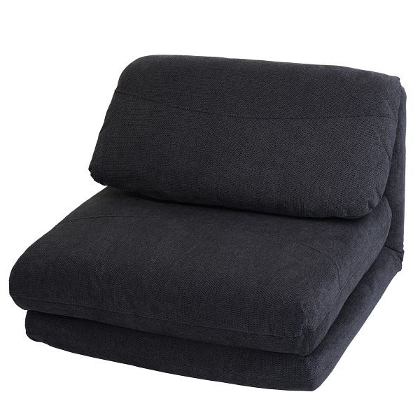 Mendler Schlafsessel HWC-E68, Schlafsofa Funktionssessel Klappsessel Relaxsessel, Stoff/Textil, dunkelgrau, 108515