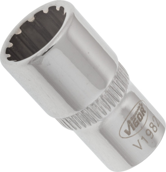 VIGOR Multiprofil-Steckschlüsseleinsatz, Vierkant hohl 6,3 mm (1/4 Zoll), Multiprofil, 9 mm, V1982