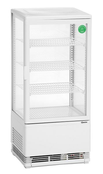 Bartscher Mini-Kühlvitrine 78 l, weiß, 700578G