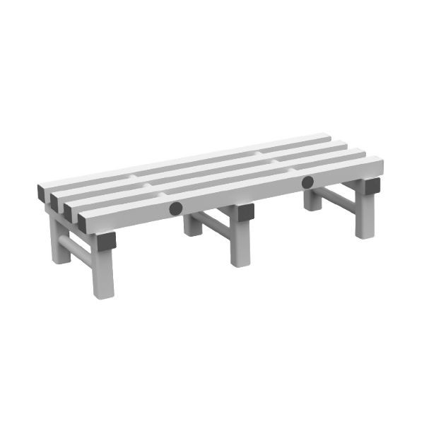 REA Grey Bodenpalette 1000(L)x400(T)x250(H)mm, Hochwertiger Kunststoff, Belastung bis zu 200kg, 308.066