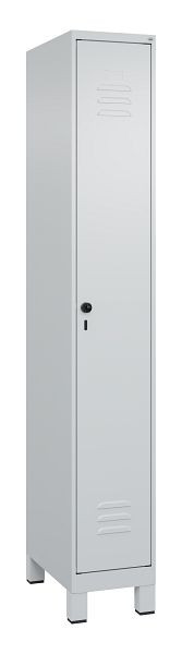 C+P Umkleidespind Classic PLUS, Füße, 1950x300x500mm, 7035/7035, Drehriegel, 080010-10 S10009