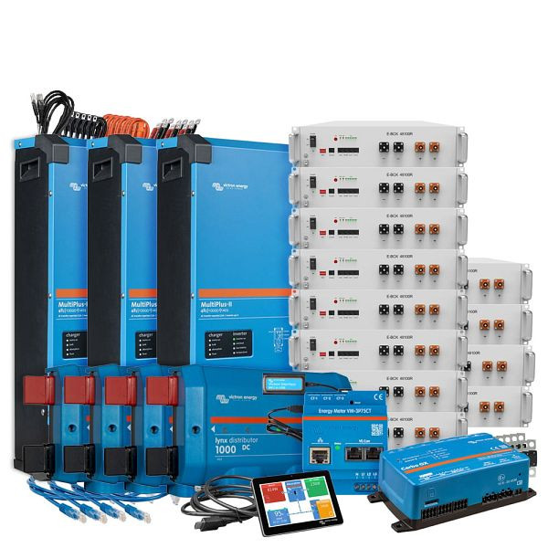 Offgridtec Backup-Kit Nachrüstsatz 61,4 kWh mit Pytes E-Box 48100R-TE+ Akku Victron Multiplus II 48/10000 3-Phasig mit Stromzähler, 4-01-019525-001