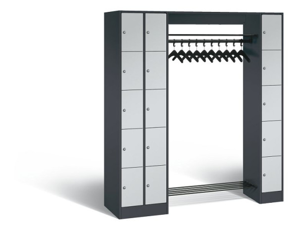 C+P Garderobe Serie 8070, H1950xB2100xT480 mm, Anthrazit/Grau, 80730-00 S10362