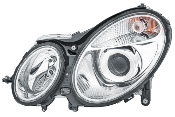 HELLA Halogen-Hauptscheinwerfer, für u.a. Mercedes-Benz E-Class (W211), ECE/CCC, für Rechtsverkehr, links, 1EL 008 369-071