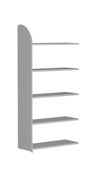 Kerkmann Regalfeld DANTE 1900 x 800 mm 5 Böden, lichtgrau, 50981011