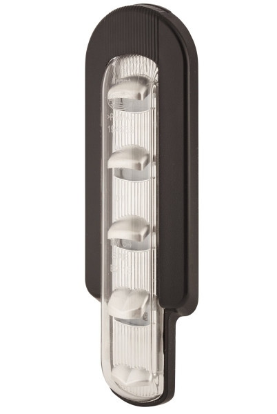 HELLA Zusatzblinkleuchte, LED, 24V, Anbau/Schraubanschluss, Lichtscheibenfarbe: glasklar, LED-Lichtfarbe: gelb, AMP, seitlicher Anbau, 2BM 011 788-001