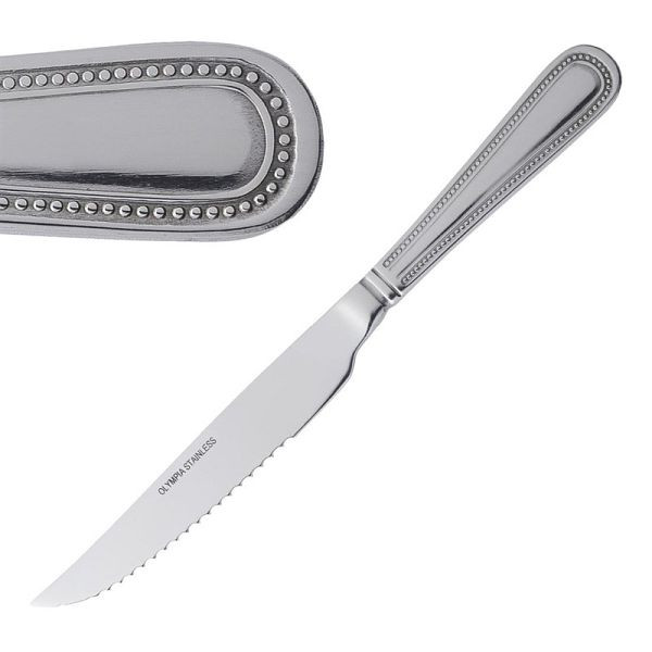 Olympia Bead Steakmesser, VE: 12 Stück, 22,5 cm lang, Edelstahl 18/0, DL102