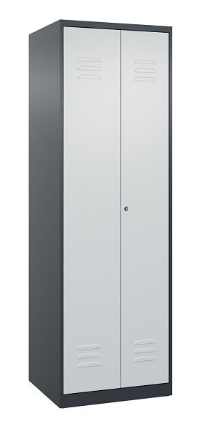 C+P Umkleidespind Classic PLUS, Doppel-Spind, 2 Abteile, 1850x600x500mm, 7016/7035, Zylinderschloss, 080002-20P S10016