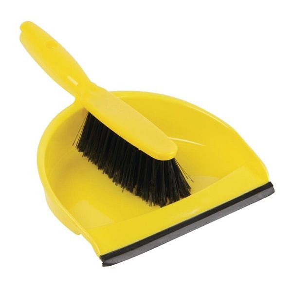 Jantex Kehrset mit weichen Borsten gelb, 22 cm breit, CC930