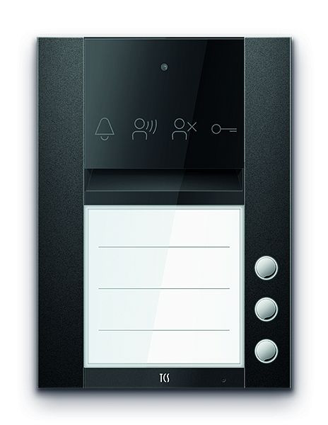 TCS Türkontrollsystem PES PRO Audio Außenstation 3T 1 Spalte AP RAL7016 anthrazitgrau, ASA110103-0017