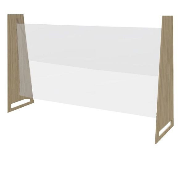 Bolero Easy Screen Tischmodell Trennwand helle Eiche 86 x 125cm, FP425
