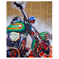 Produktbild von Mendler Ölgemälde Motorrad, 100% handgemaltes Wandbild Gemälde XL, 100x80cm, 51270 Mendler Ölgemälde Motorrad, 100% handgemaltes Wandbild Gemälde XL, 100x80cm, 51270