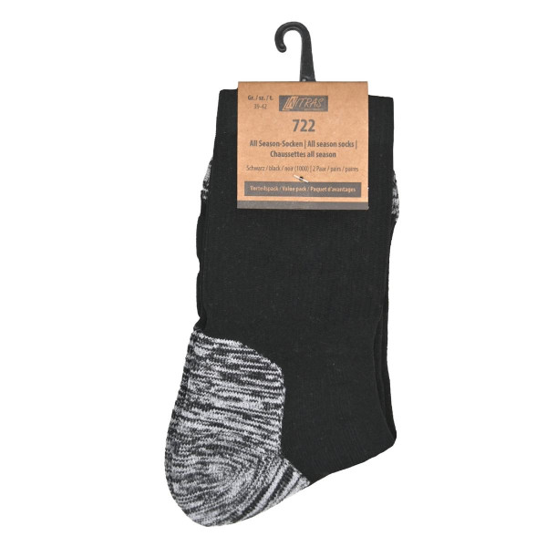 NITRAS All Season-Socken, Polyamid / Polyester / Elasthan, Größe: 38, Farbe: schwarz, VE: 112 Paar, 722-1000-38