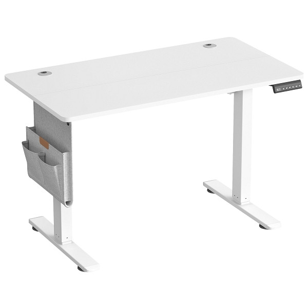 SONGMICS Stehschreibtisch, Weiß, 100x60x(71-120) cm, LSD130WZ01