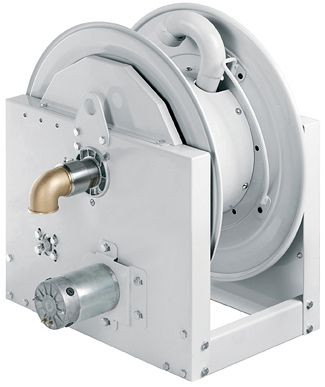 Ebinger Schlauchaufroller SM 700-24 - 24V, Elektromotor 24V DC + Zahnradübersetzung, Max. 25m - 63mm AD/ 45m - 50mm AD, bis 70 bar, 6.200.230.410