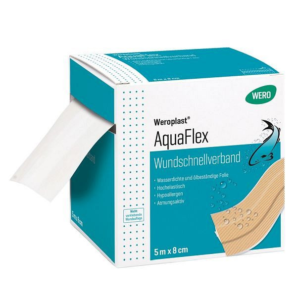 WERO Weroplast AquaFlex Wundschnellverband 5 m x 8 cm, 170259
